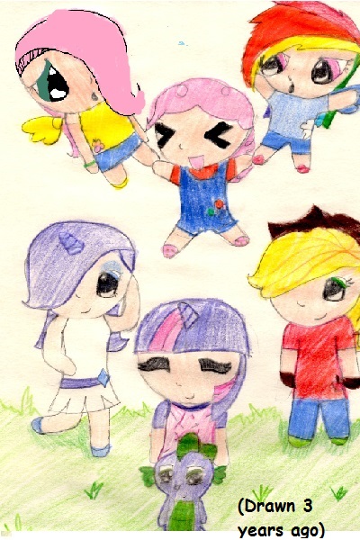 Chibi Human!MLP Group ~ (This is under the wrong cat. Sorry)