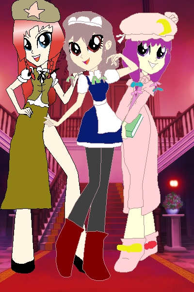 Residents of the Scarlet Devil Mansion ~ Left to Right: Hong Meiling, Sakuya Izay
