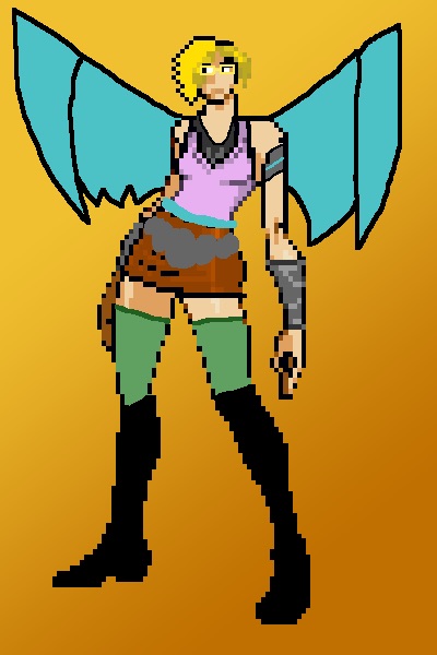 a failed attempt of pixel art ~ i gave up halfway through (made for draw