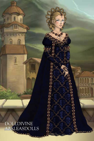 Late medieval gown... ~ I spent such a long time on her dress th