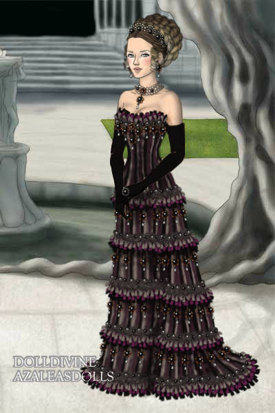 Mauve striped gown ~ This thing needed to come out of my mind