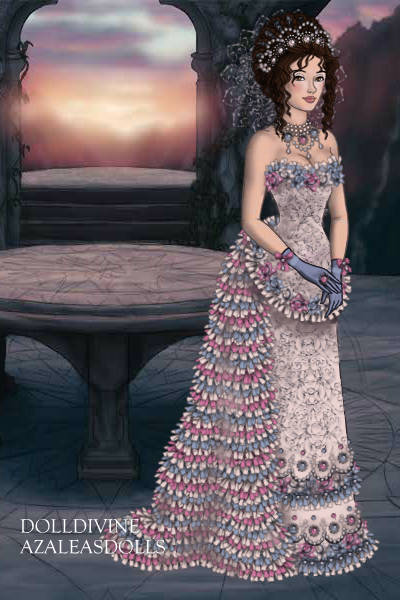 Sunset bride for DrWhoist ~ I'm not very good at making bridal gowns