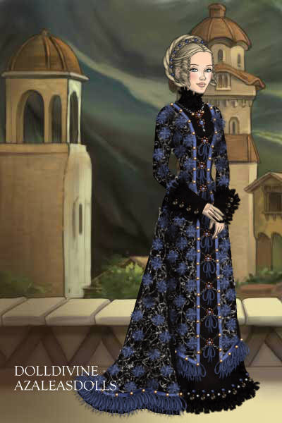 1870s Black and blue day dress ~ There was a point during the 1870s when 