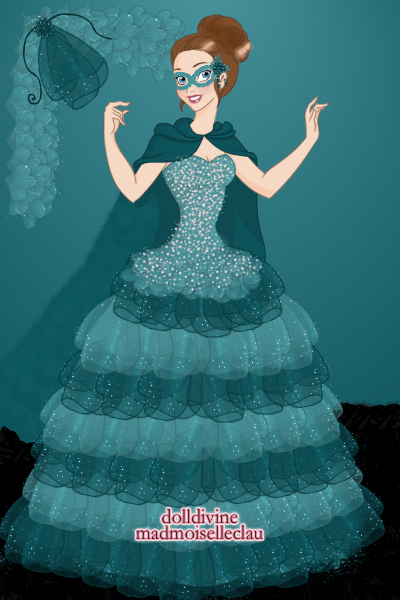 Timeless Teal ~ Here is my doll for Blues birthday masqu