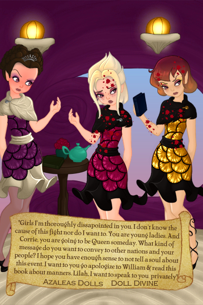 FP page 52 ~ somehow their dresses keep magically cha