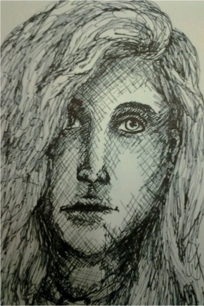 ME!!! GINGE!! ~ A sketch I did of my face. from a mirror