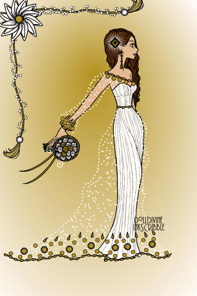 White and gold wedding dress! ~ #Gold #White #Bride #Wedding