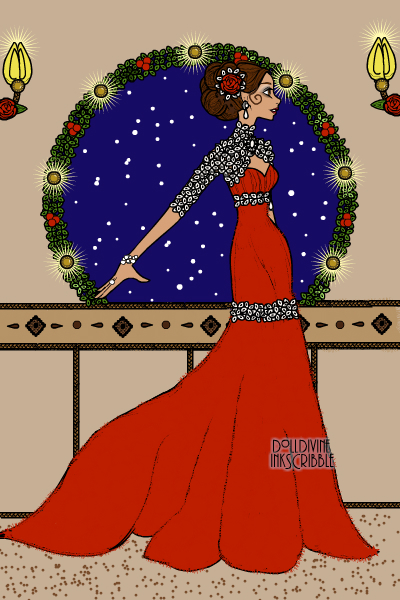 Christmas Night! ~ #Christmas #Gown #Red
