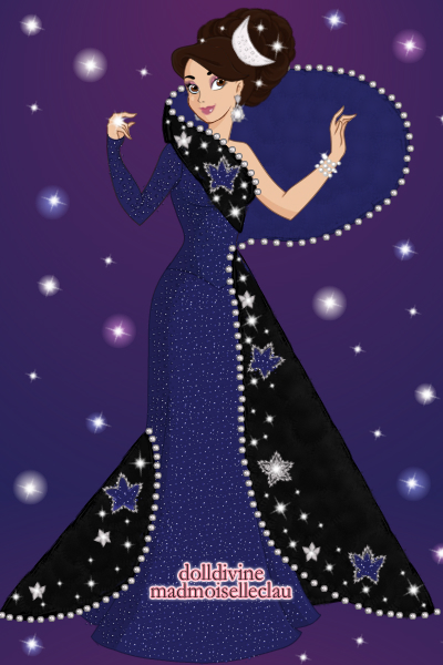 \Moon and stars on me!\ ~ #Moon #Stars #Blue #Sparkle #Gown