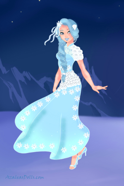 Thistle Periwinkle the Ice Queen ~ An icy dress I threw together for Thistl