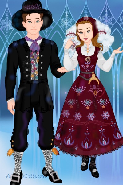 Traditional Folk Costume of Norway ~ For Ali's contest of Norway. This couple
