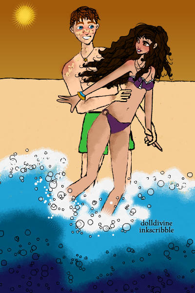 Ron & Hermione at the beach (for Moaning ~ 