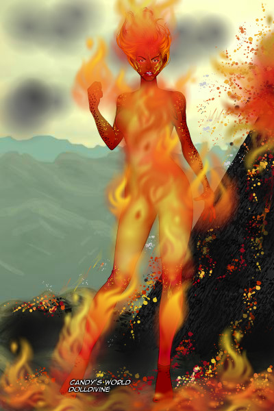 Molten Lava ~ Here is me as a super hero who can turn 