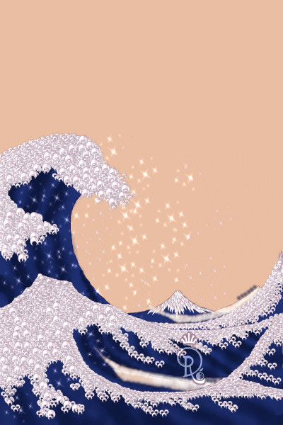 The Wave off Kanagawa by Katsushika Hoku ~ This is my attempt at recreating a famou