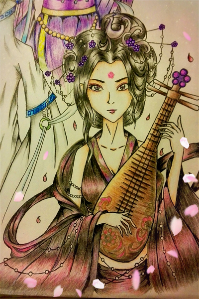\Silent is the lute, hesitate the musici ~ The beauty, Sairen the courtesan (belong