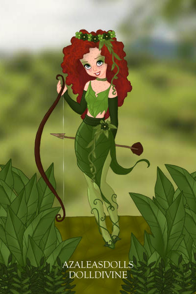 Merida as Poison Ivy for Halloween ~ Merida dressed as Poison Ivy for AmandaL