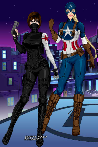 Stephanie Rogers & Jamie \'Bucky\' Barne ~ Genderswapped Captain America and the Wi