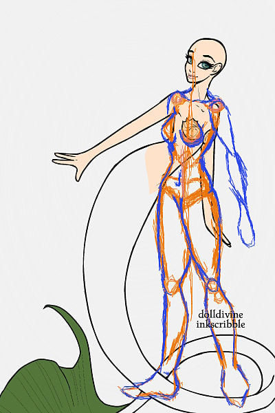 Proportions! :D Number 2 ~ After sketching out the baseline, 'confi