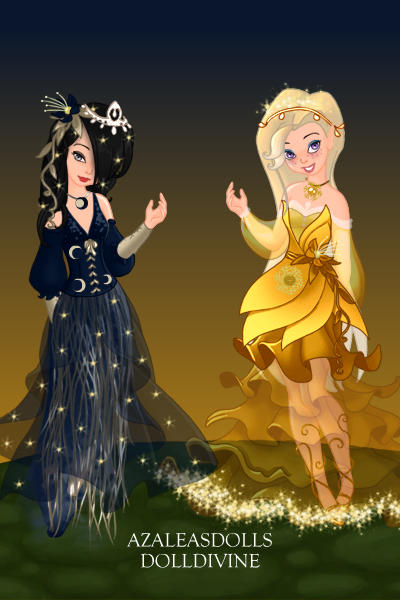 Lyra(Left) and Luna(Right) - As princess ~ P.S - It's sunset.