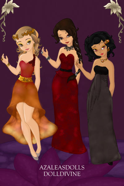 Tabitha, Sybil, and Callia - Formal ~ Daughters of Apollo, Hades, and Hephaest