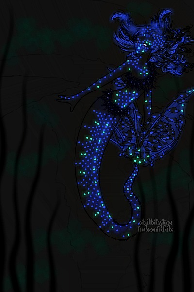 Firefly Mermaid ~ Bio-luminescent mermaid based on the fir