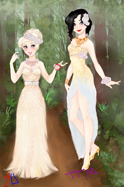 Luna and Lyra\'s prom dresses ~ The background and all the editing were 