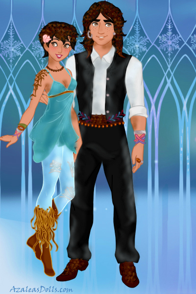 Dominic and Nitika ~ I screwed up the wings on her shoulder b