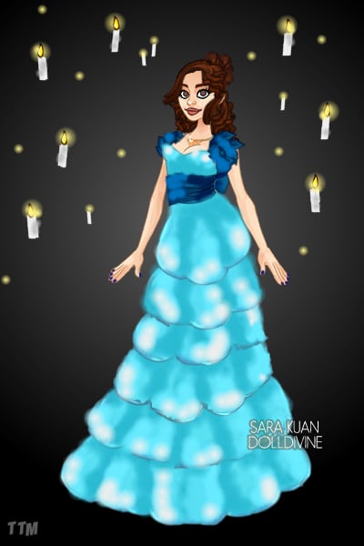 \Krum was at the front of the party, acc ~ Blue Yule Ball dress, yay! This was a he