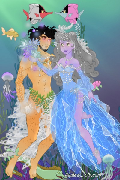 Lovers under the sea ~ #Mermaid #Couple Named by @AvalonTheQuin