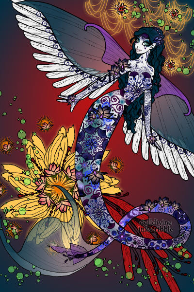 Floral Mermaid Swirl ~ 