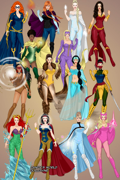 Disney Princess Superheroes ~ by Thunderpuss