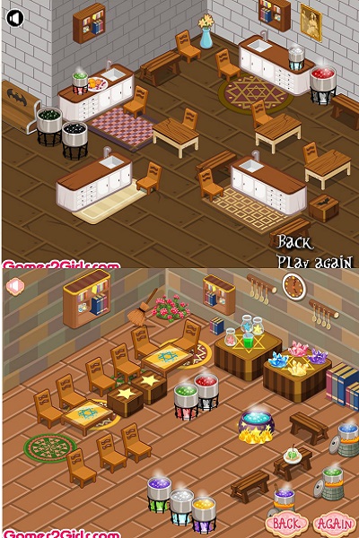 Professor Emerald Tina\'s Classroom ~ Two magical cooking class layouts.  The 