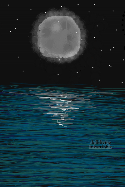 Calm Seas At Midnight ~ First time making something that's not a