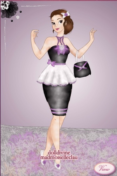 Purple Pop! (Happy Birthday Dusky) ~ Here I am in a black leather dress with 